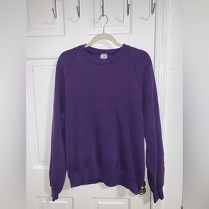Vintage Purple Jerzees Crew Neck Pullover Sweatshirt Size XL